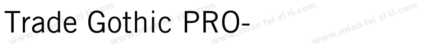 Trade Gothic PRO字体转换
